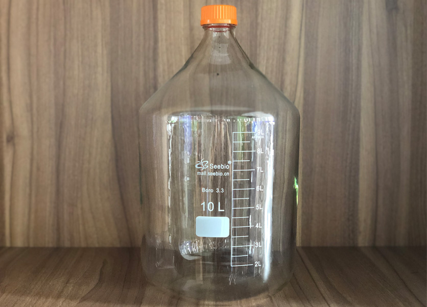黃蓋試劑瓶，透明，10L