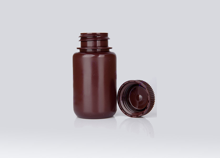 廣口試劑瓶，棕色，125ml